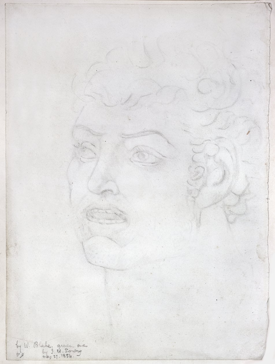 Visionair hoofd, 1820 door William Blake
