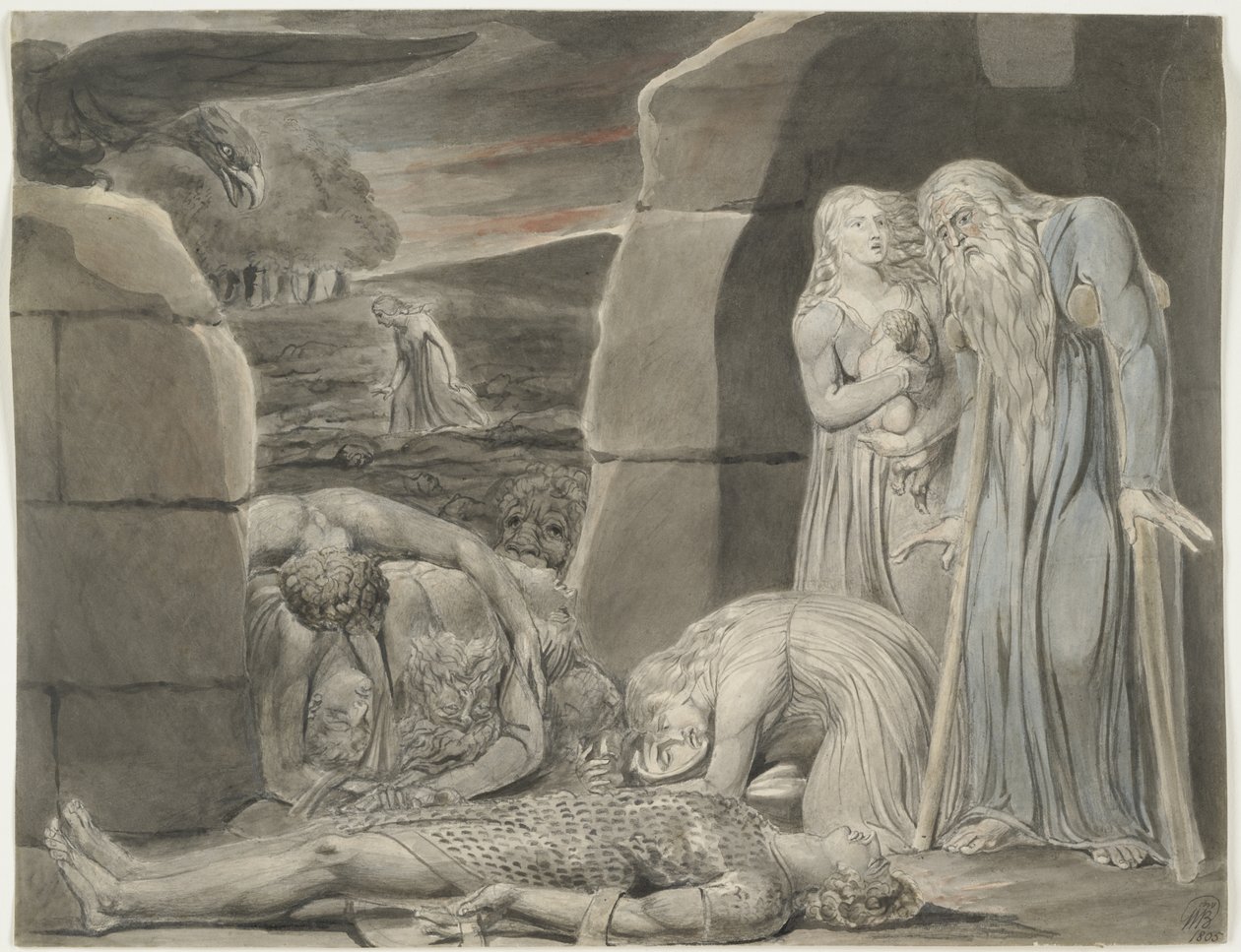Oorlog, 1805 door William Blake