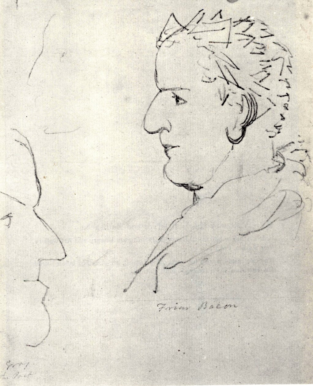 William Blake, Visionaire hoofden van broeder Roger Bacon en dichter Gray door William Blake