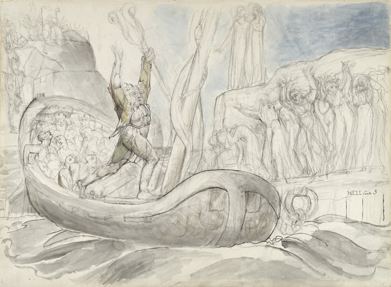 illustratie bij de Goddelijke Komedie van Dante Alighieri, 1824-27 door William Blake