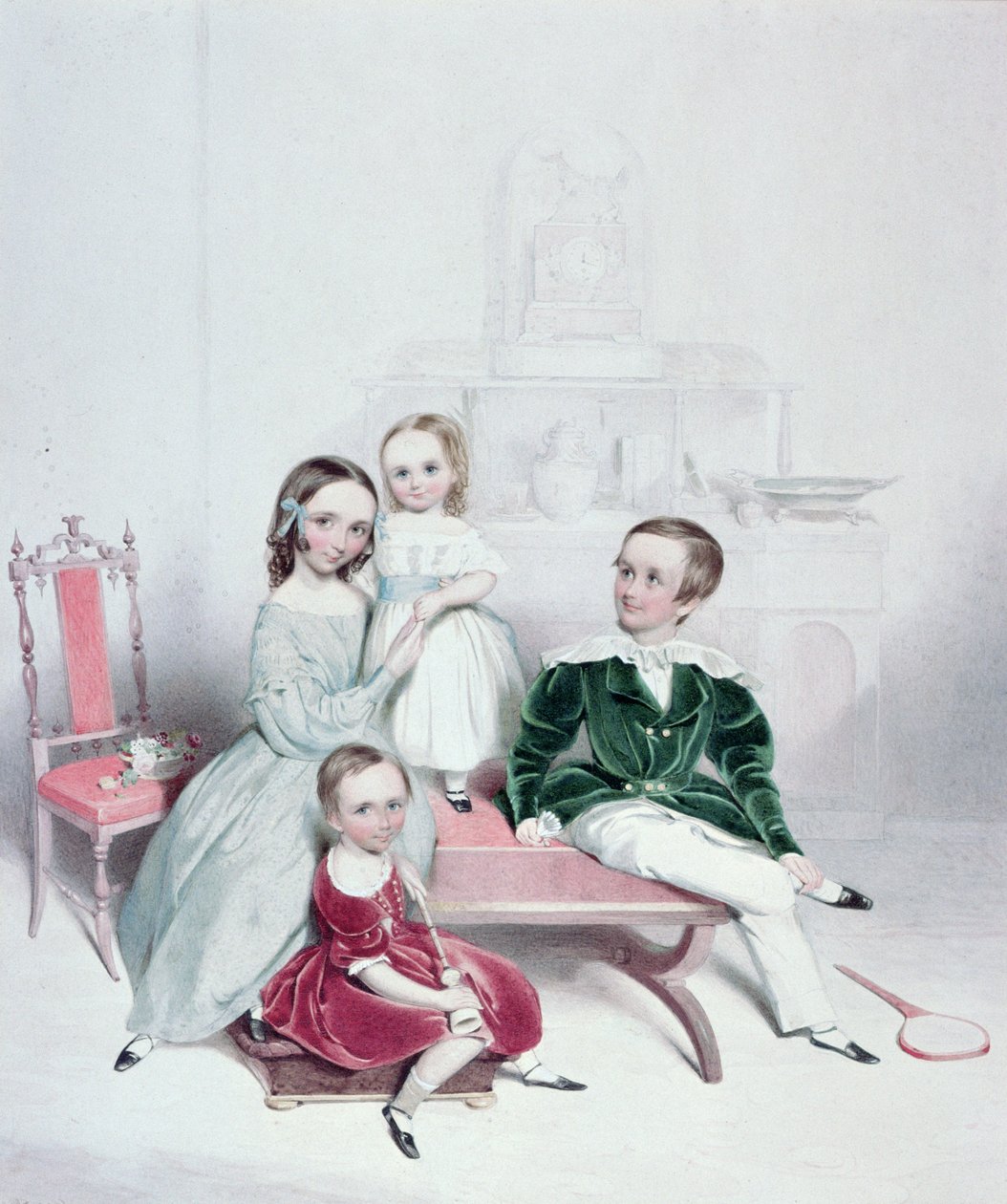 Een groep kinderen, 19e eeuw door William Henry James Boot