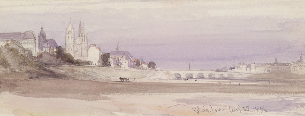 Blois aan de Loire, 1856 door William Callow