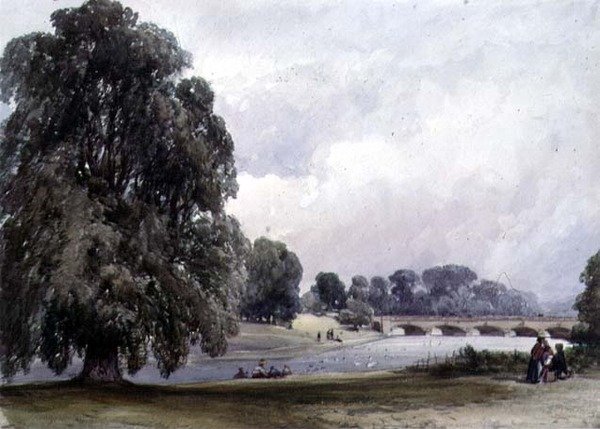 De Serpentine, Kensington Gardens door William Callow