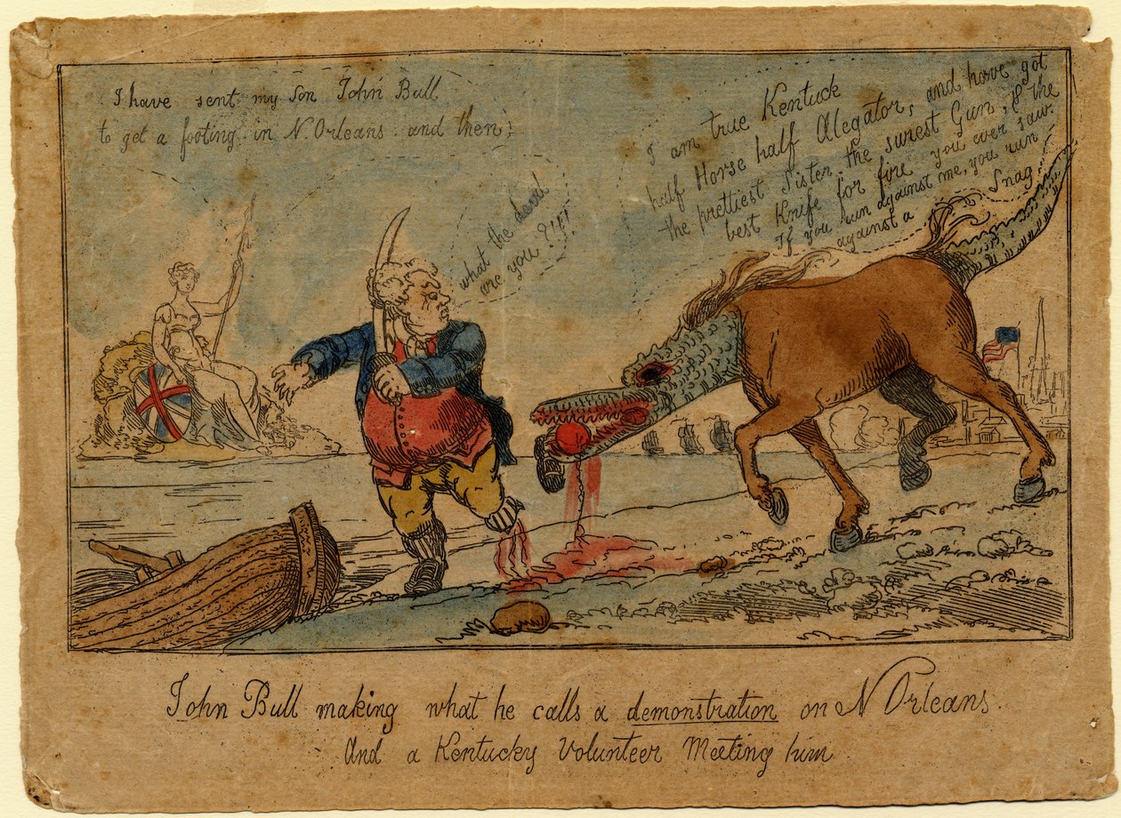 John Bull maakt wat hij een demonstratie noemt, c.1815 door William Charles