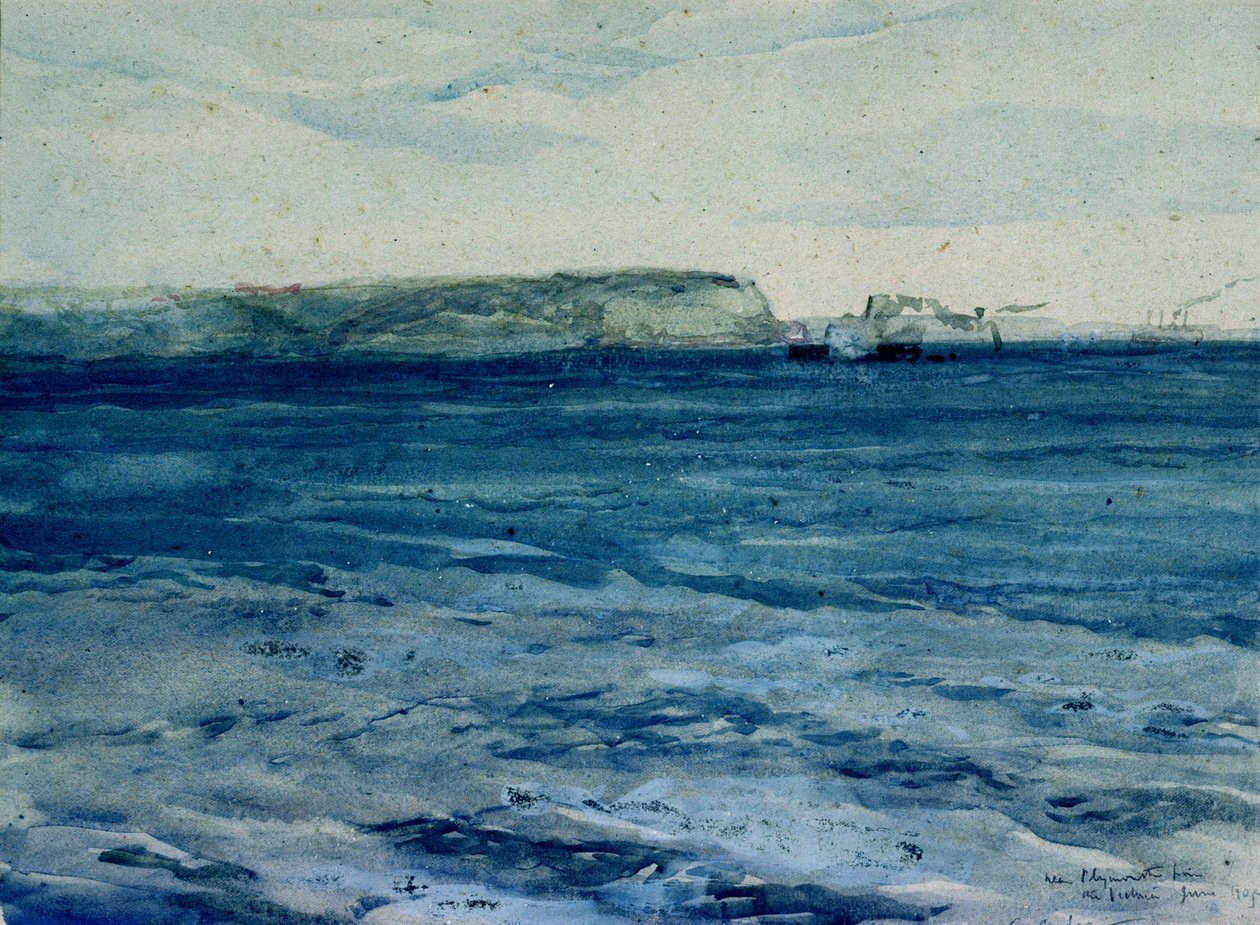 De Blauwe Wateren van Plymouth, 19e eeuw door William Collins