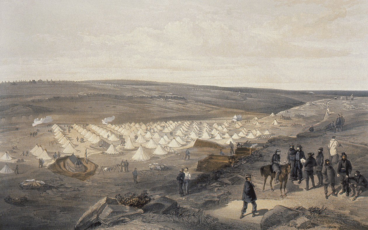 Kamp van de Marinebrigade voor Sebastopol, 1855 door William Crimea Simpson