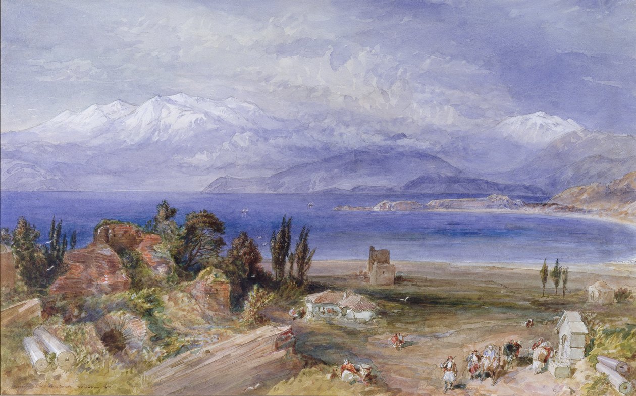 Parnassus en Helicon vanuit Korinthe door William Crimea Simpson