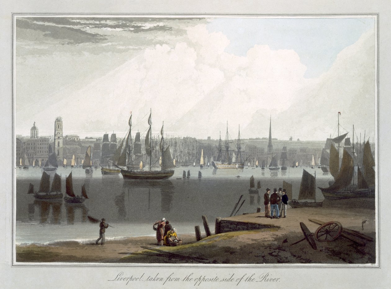 Liverpool, genomen vanaf de overkant van de rivier, uit Volume II van 