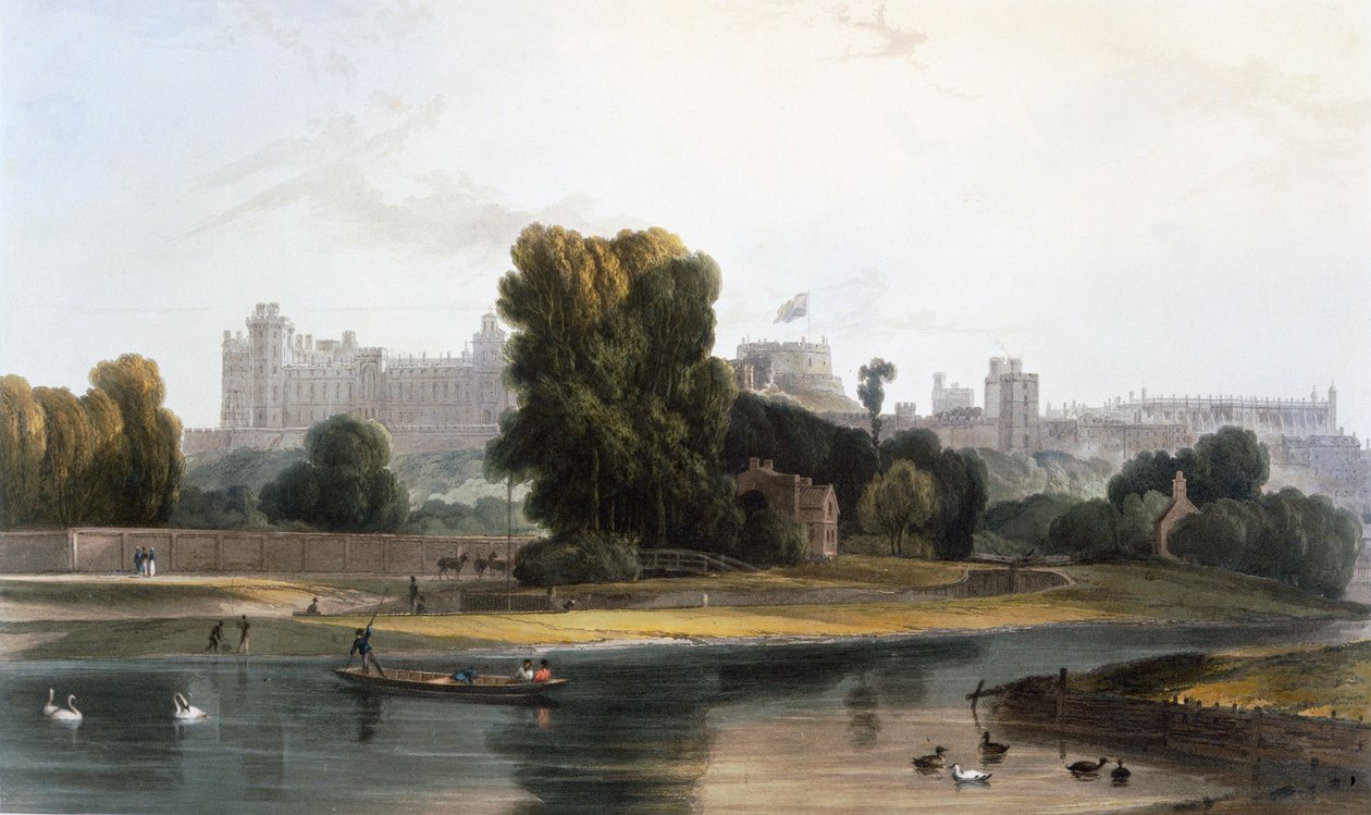 Windsor Castle vanaf de Rivier de Theems bij Eton, uit 