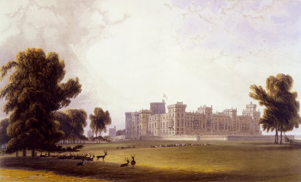 Windsor Castle vanaf de zuidkant, uit 