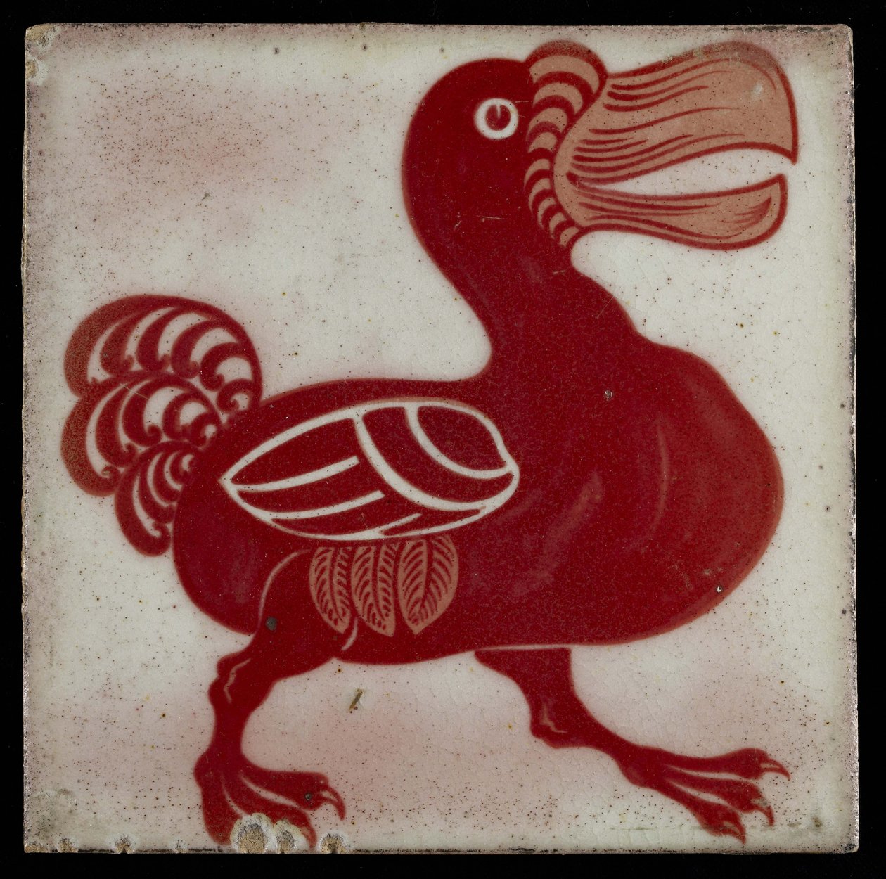 Tegel met Dodo, 1882-1888 door William de Morgan