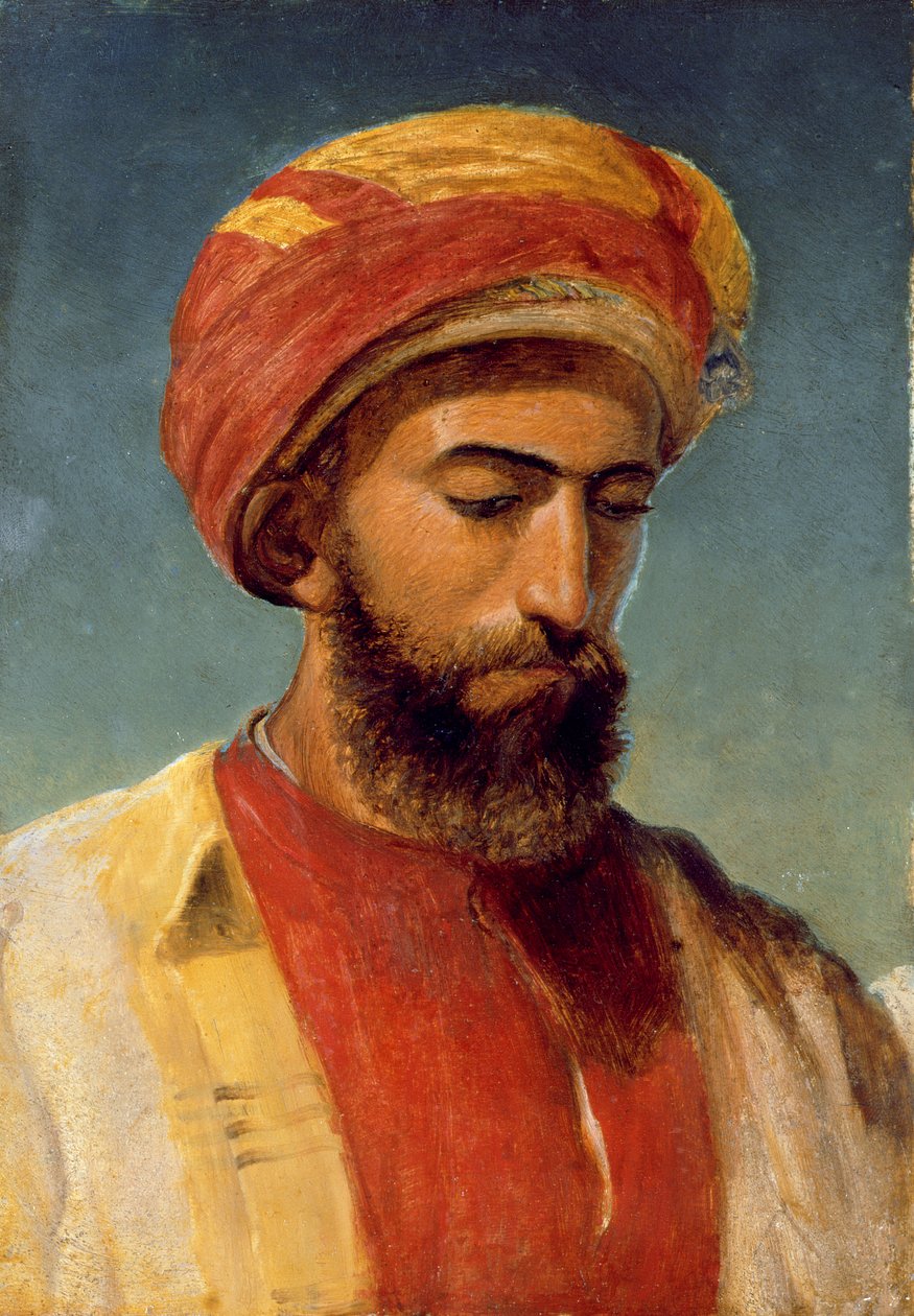 Portret van een man met een tulband door William Gale