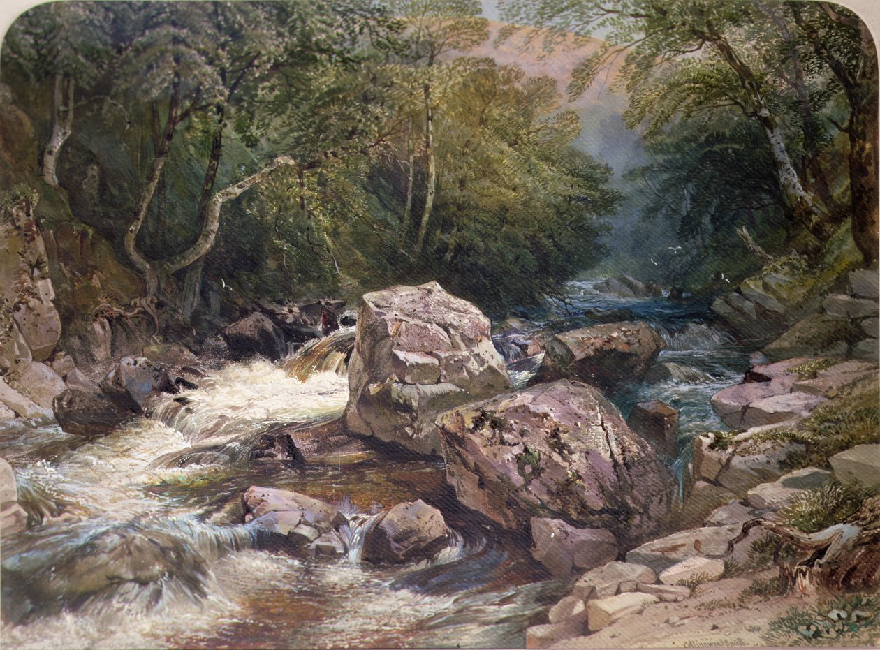 Berglandschap door William Gersham Collingwood