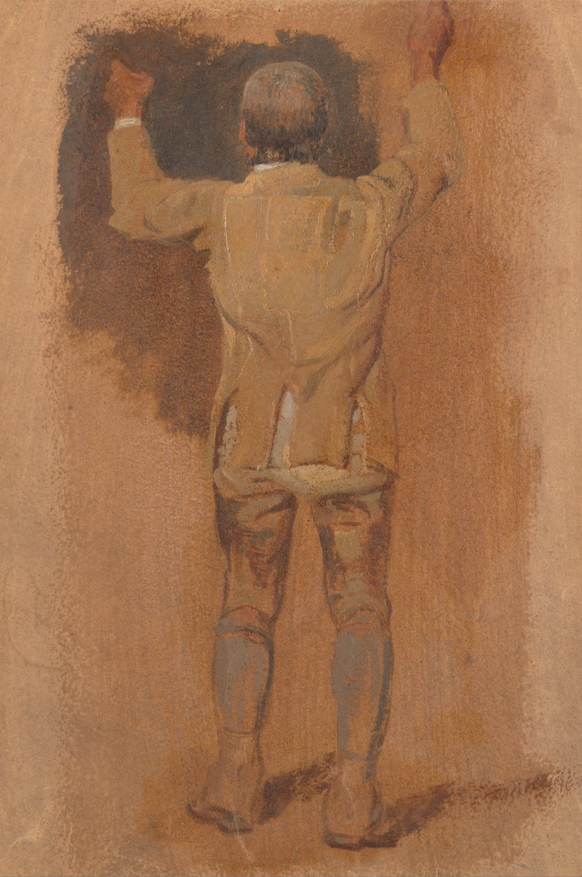 Studie van een stalknecht, van achteren gezien door William Havell