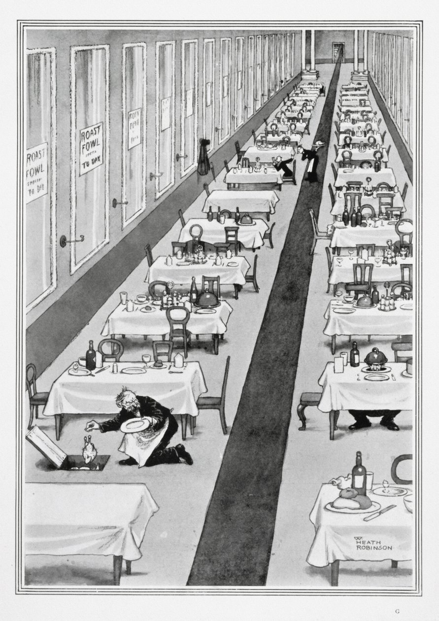 Geroosterde Vogel Vandaag, uit Some Frightful War Pictures, 1915 door William Heath Robinson