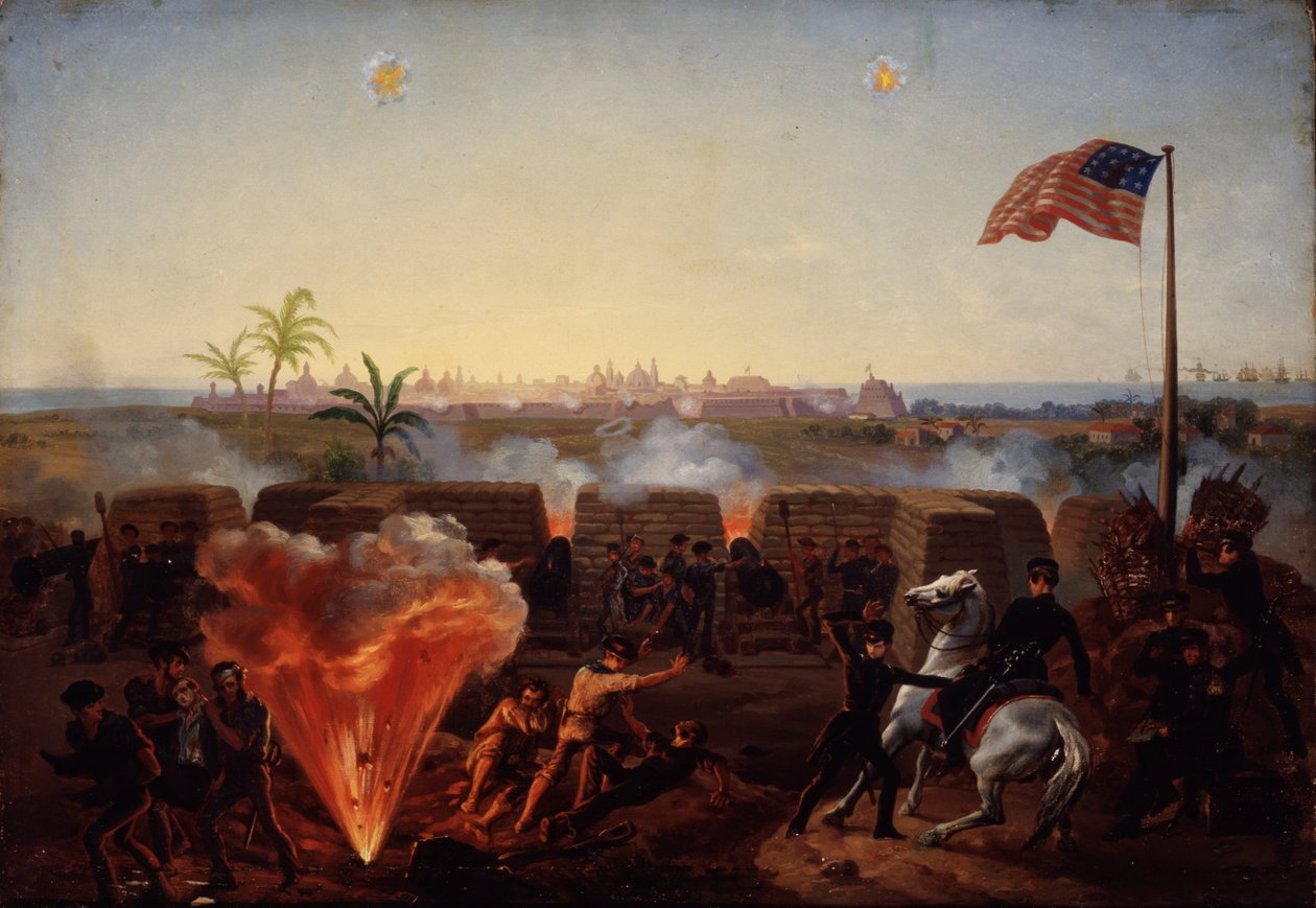Het beleg van Vera Cruz door William Henry Powell
