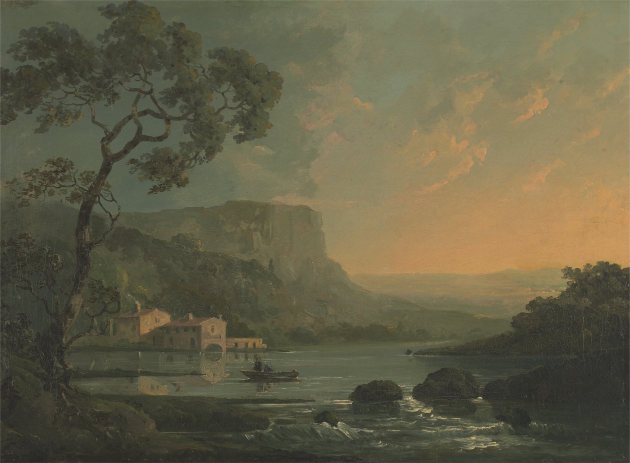 Landschap met Vissers op een Meer door William Hodges