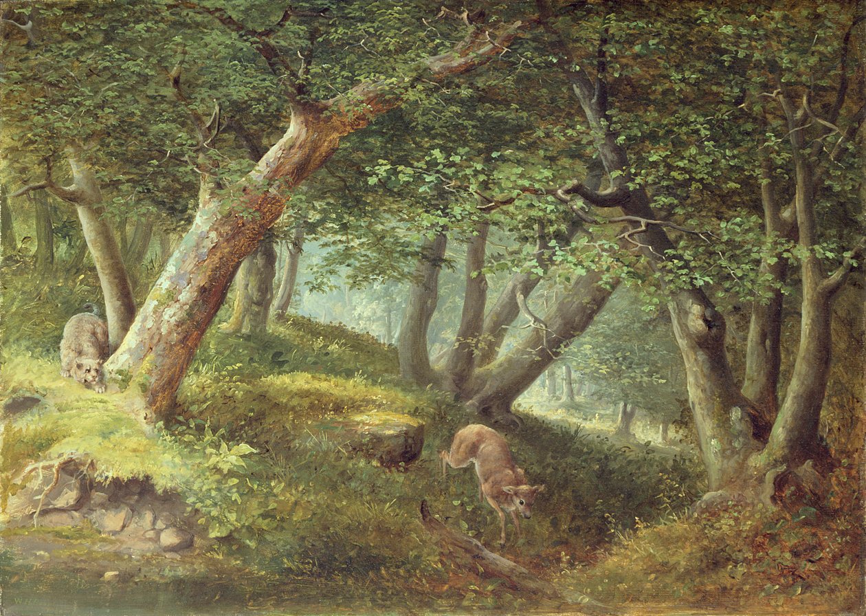 In het bos, 1856 door William Holbrook Beard