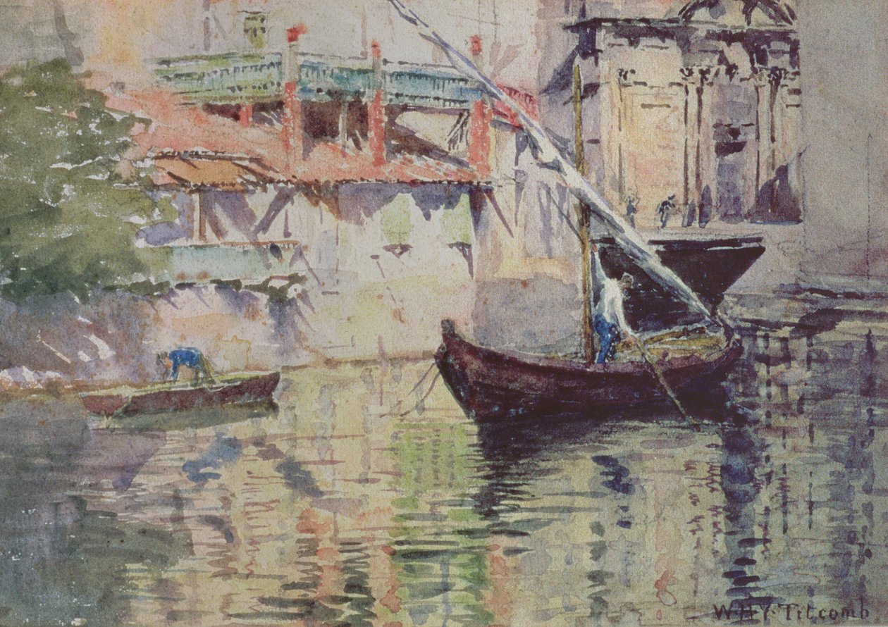 Een Zijkanaal, Venetië door William Holt Yates Titcomb