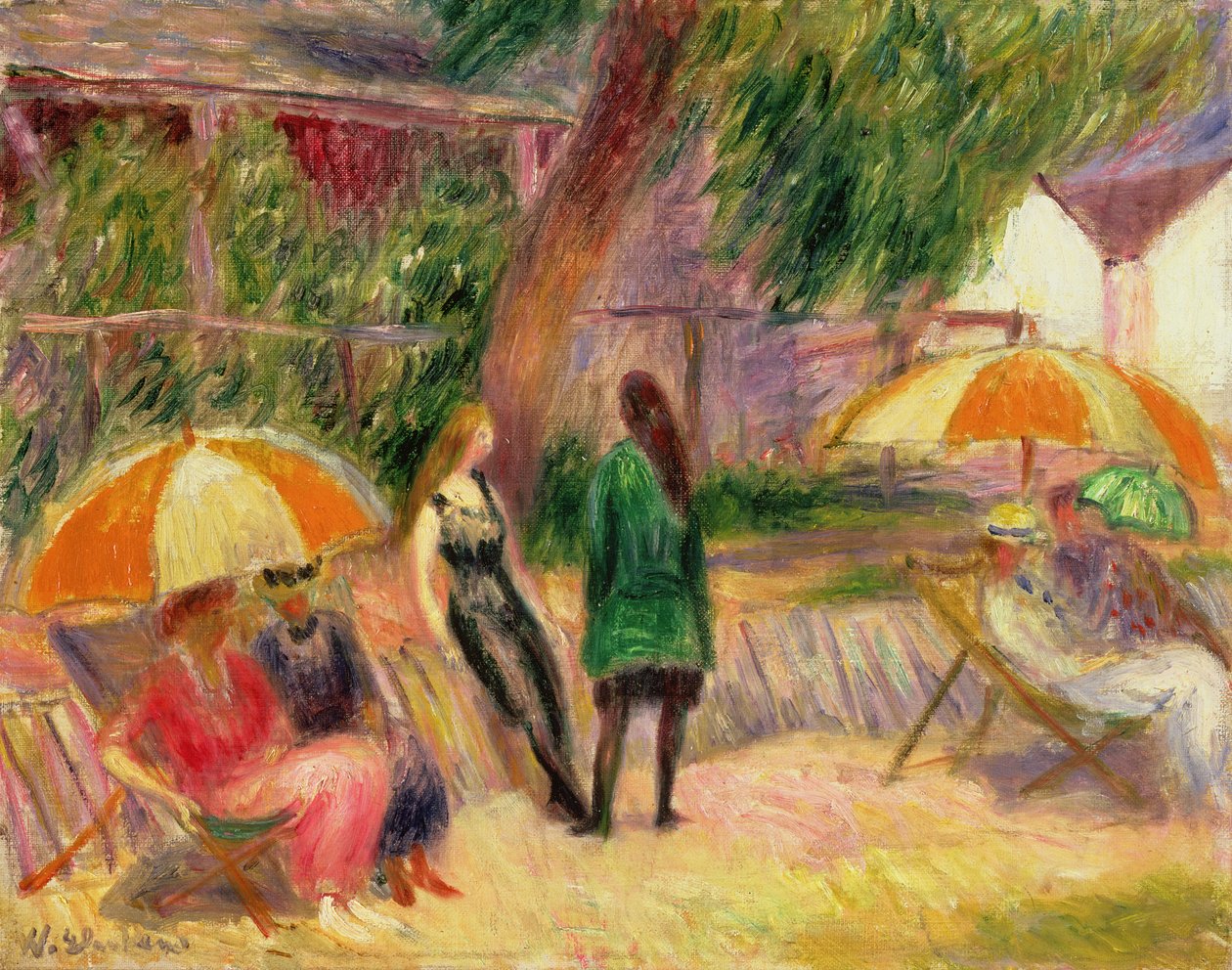 Strand met figuren, ca. 1915 door William James Glackens