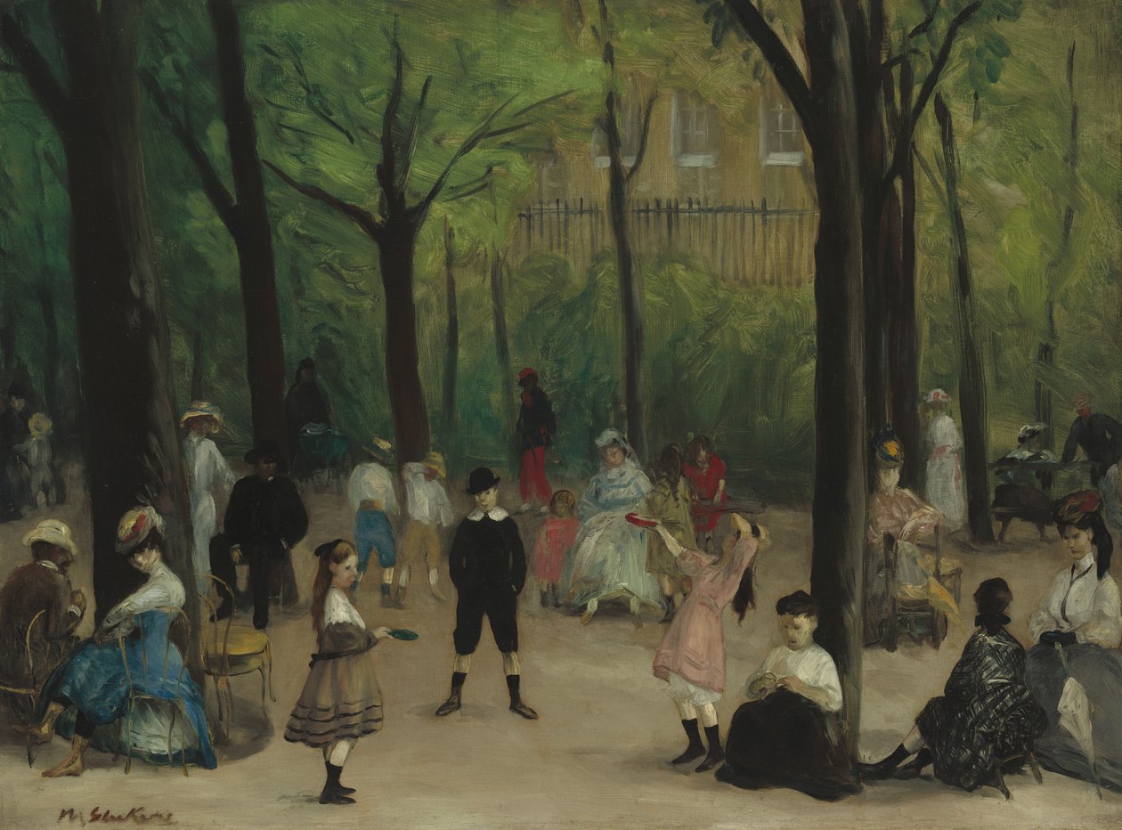 Luxemburgse tuinen, 1906 door William James Glackens
