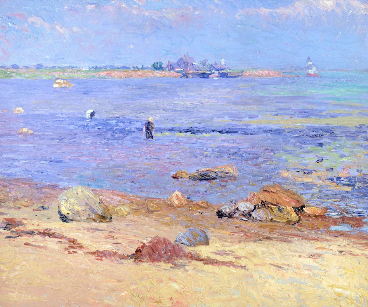 Treden van mosselen, Wickford door William James Glackens