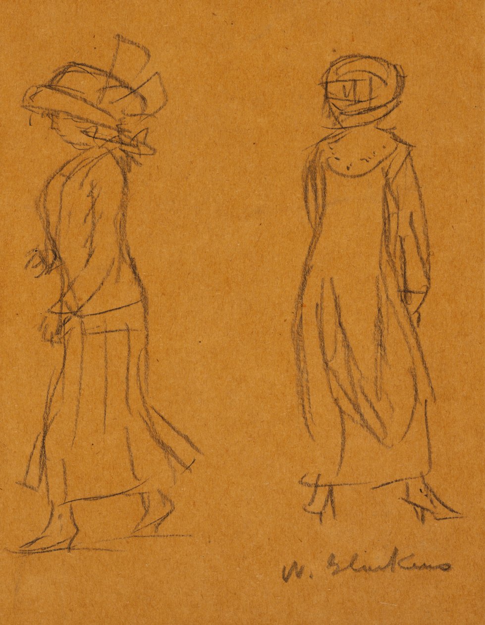 Twee Vrouwen Lopen Weg van Elkaar door William James Glackens