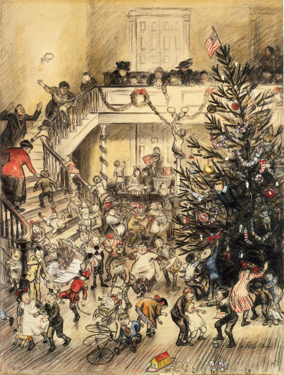 Kerstfeest door William James Glackens