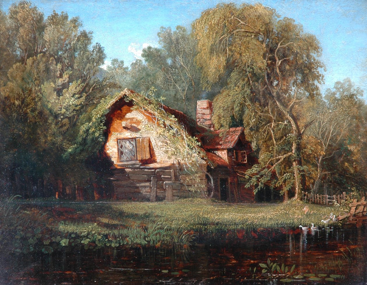 Oud huisje door William James Muller