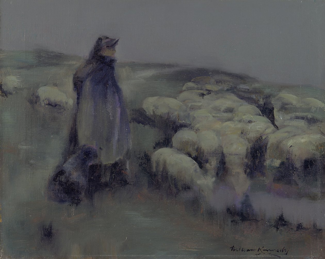 Een herderin, c.1890-95 door William Kennedy