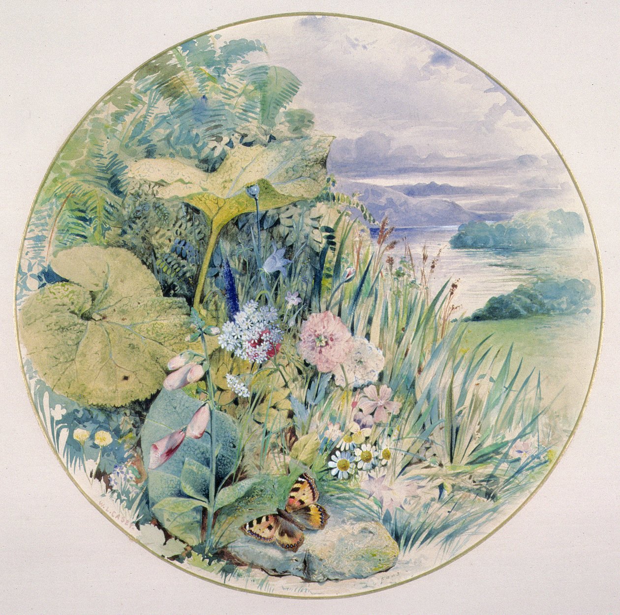 Wilde bloemen en vegetatie, in een Lakeland-district door William Linnaeus Casey