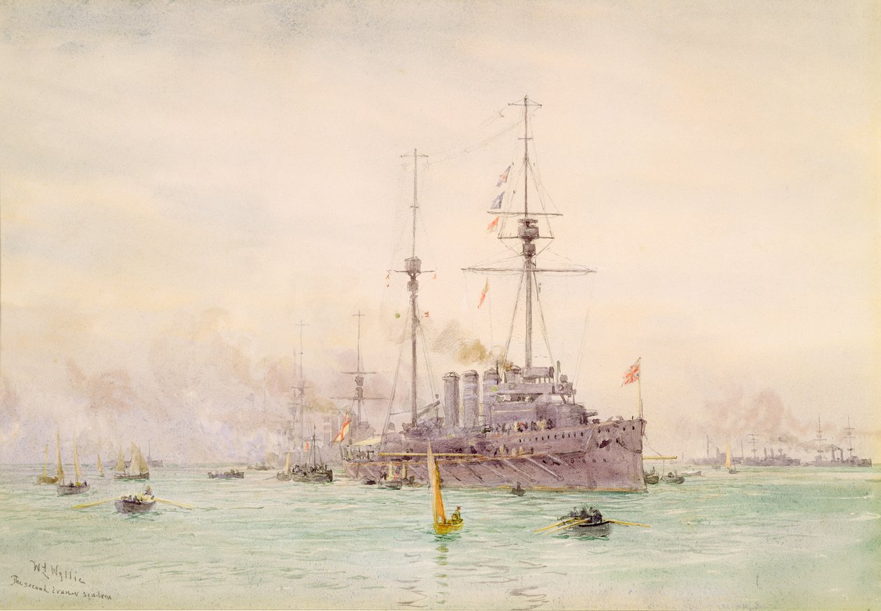 Het Tweede Kruisersquadron door William Lionel Wyllie