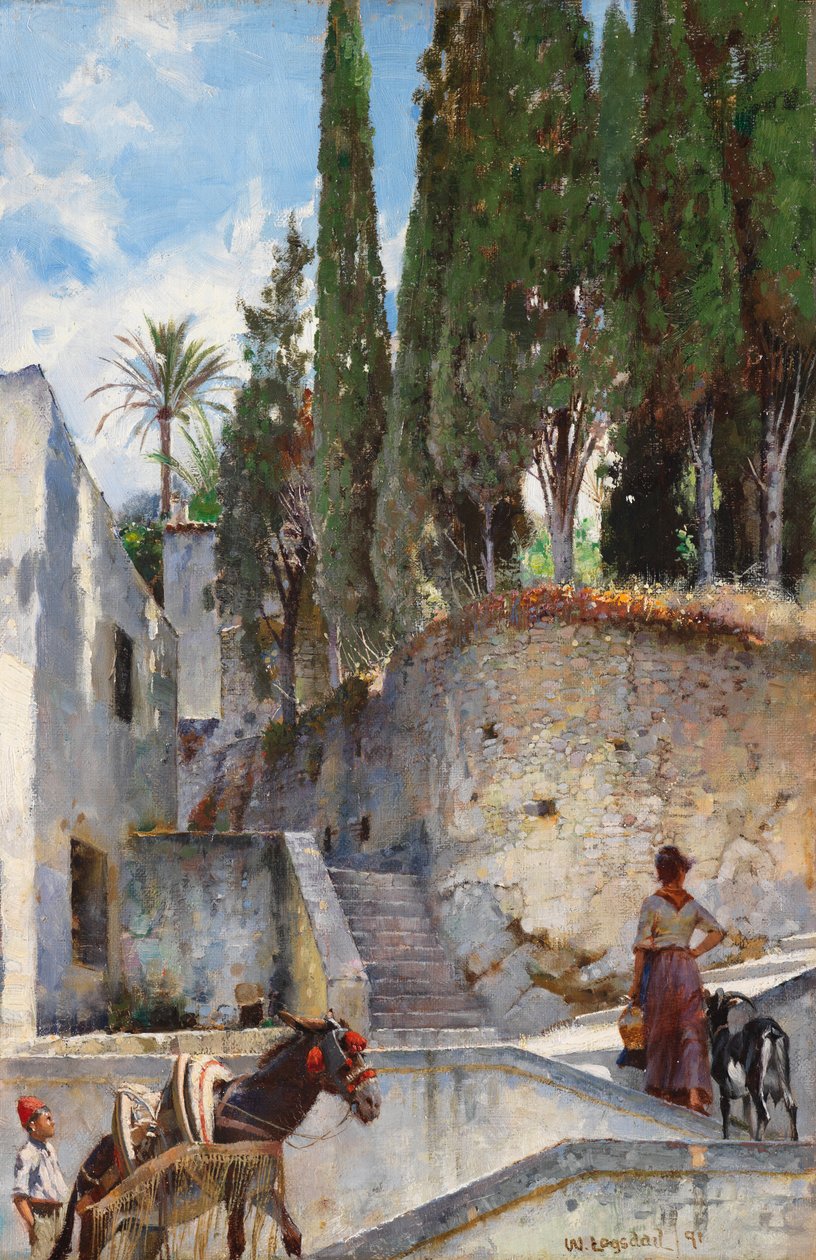De Achterstraten van Napels, 1891 door William Logsdail