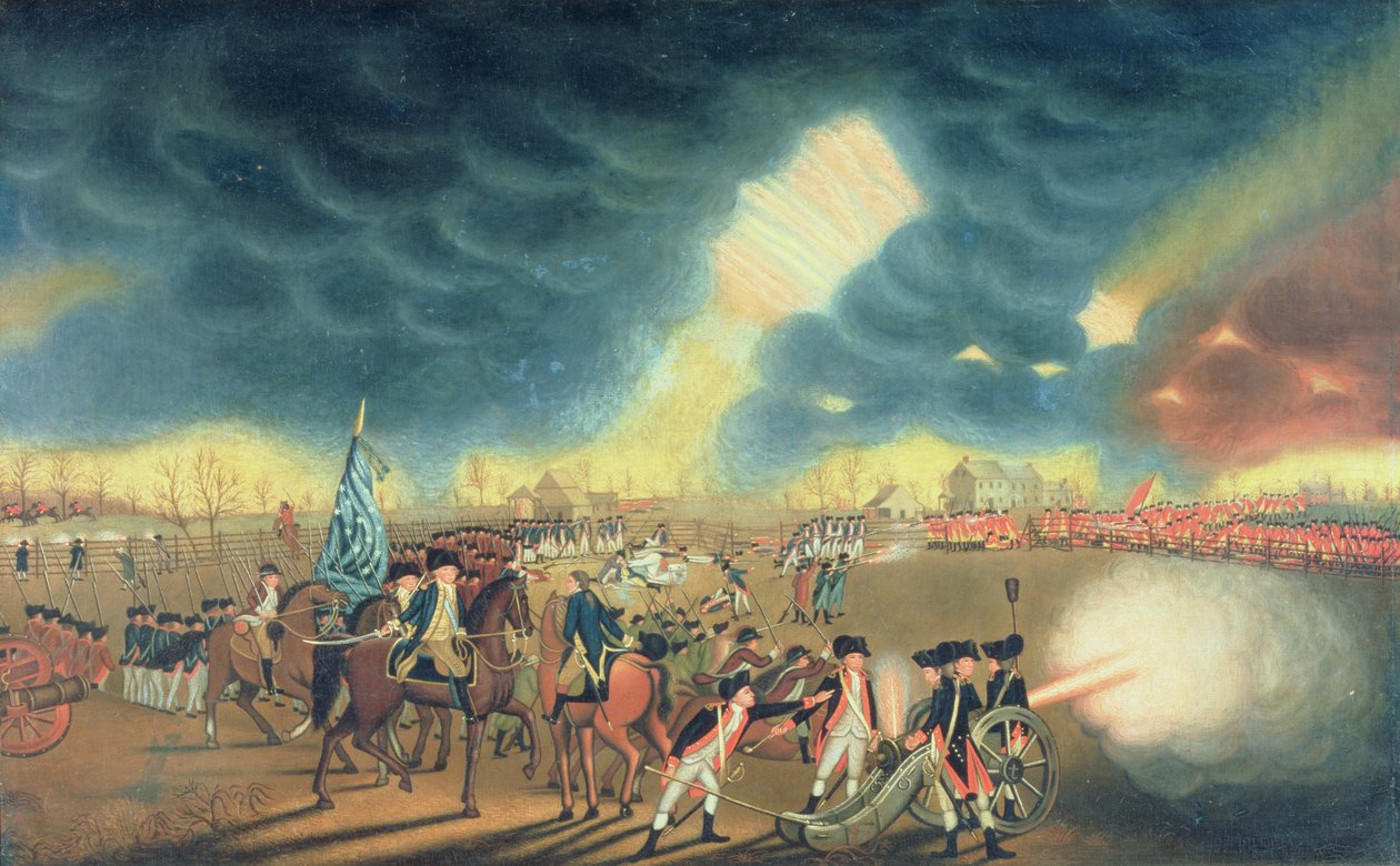 Slag bij Princeton op 3 januari 1777 door William Mercer