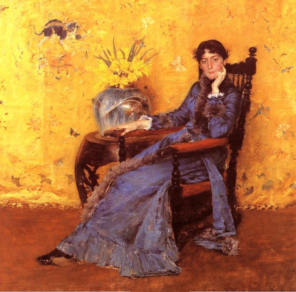 Portret van Miss Dora Wheeler door William Merritt Chase