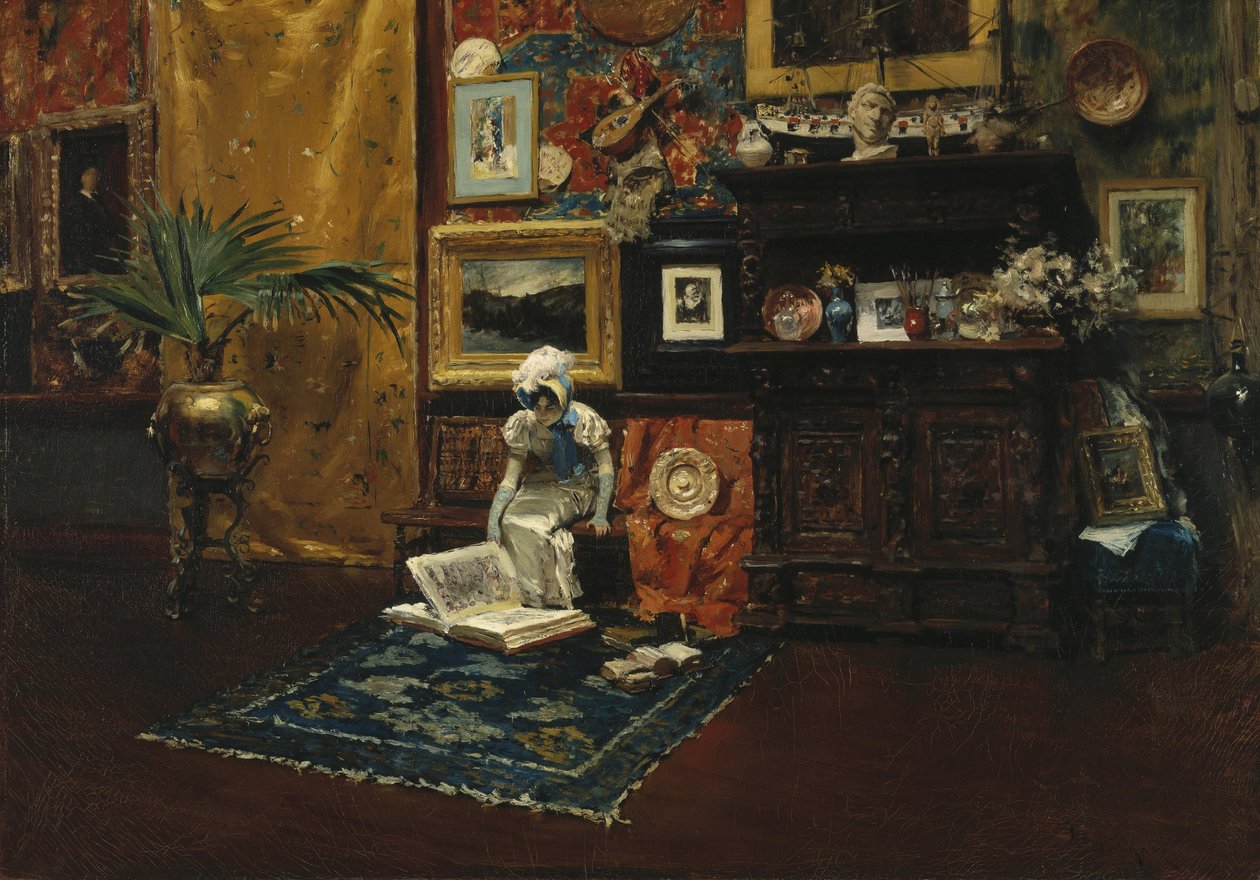 Atelier Interieur door William Merritt Chase