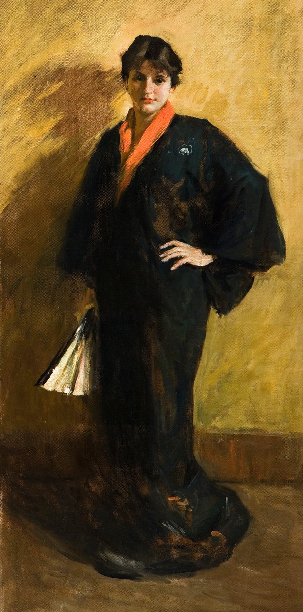 De Blauwe Kimono door William Merritt Chase