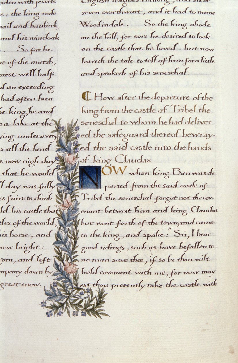 Een van twee fragmenten uit Lancelot du Lac door William Morris