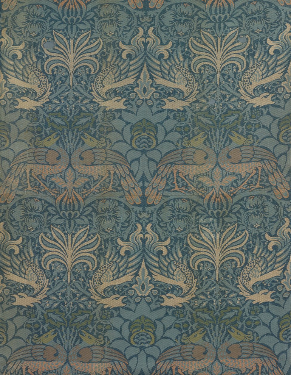 Paneel getiteld Pauw en Draak door William Morris