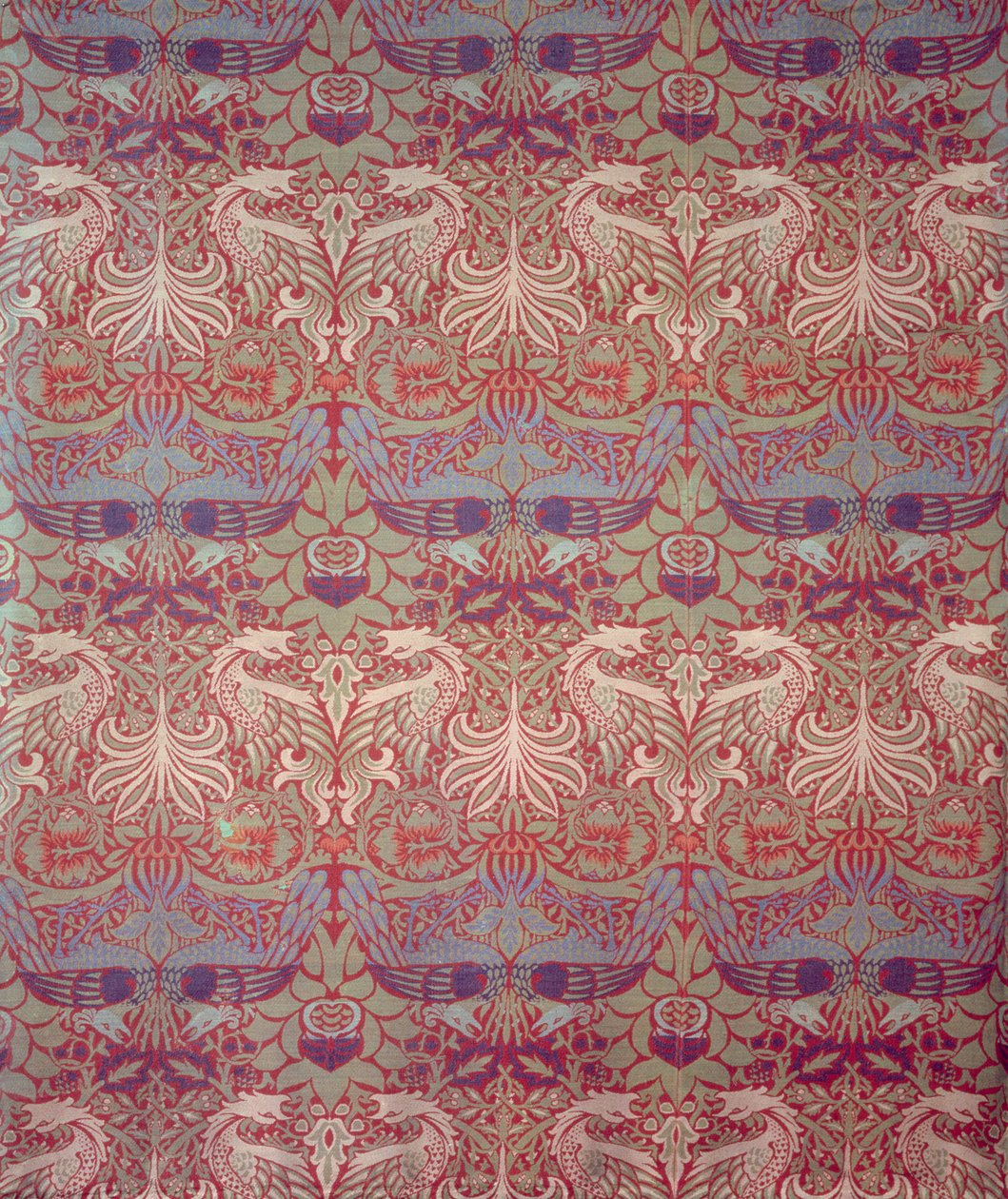 Pauw en Draak, vervaardigd door Morris & Co., 1878 door William Morris