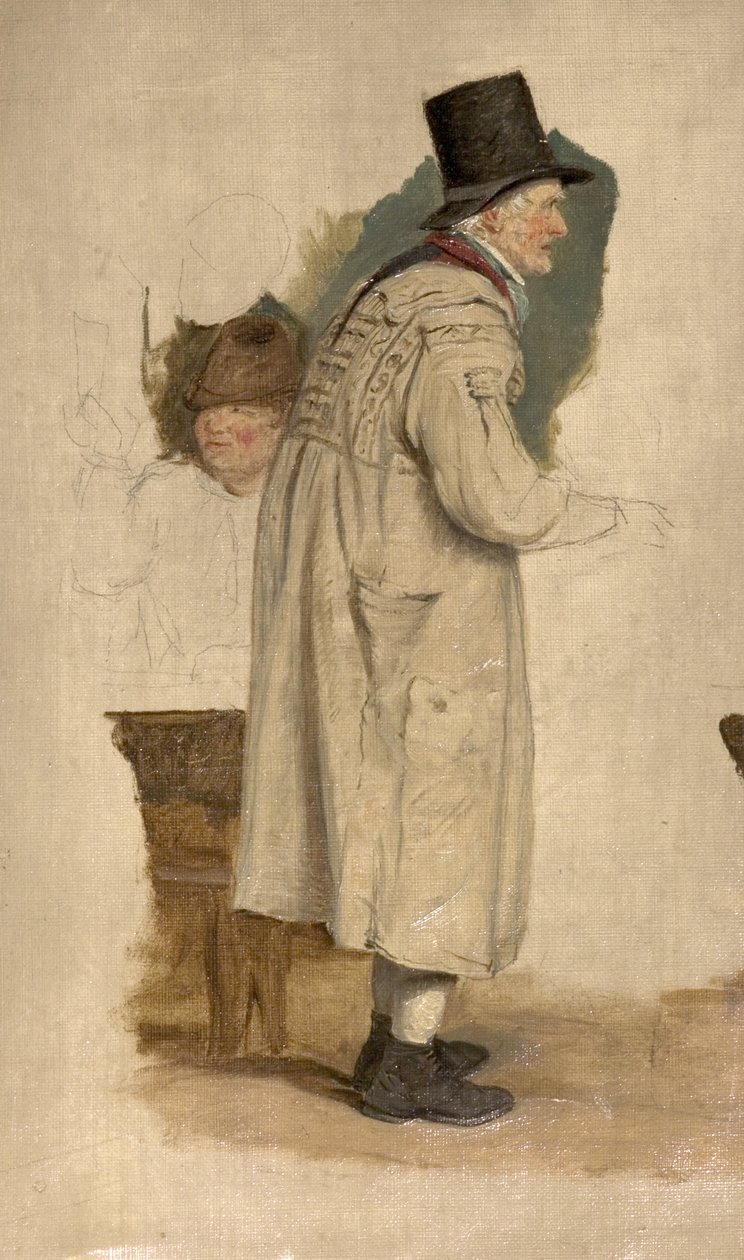 Een Oude Man in een Werkschort door William Mulready