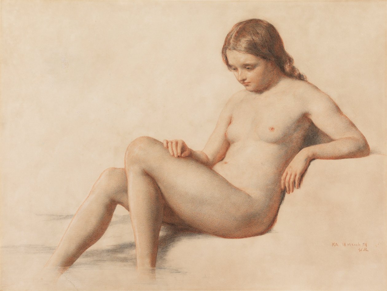 Studie van een naakt, 1859 door William Mulready