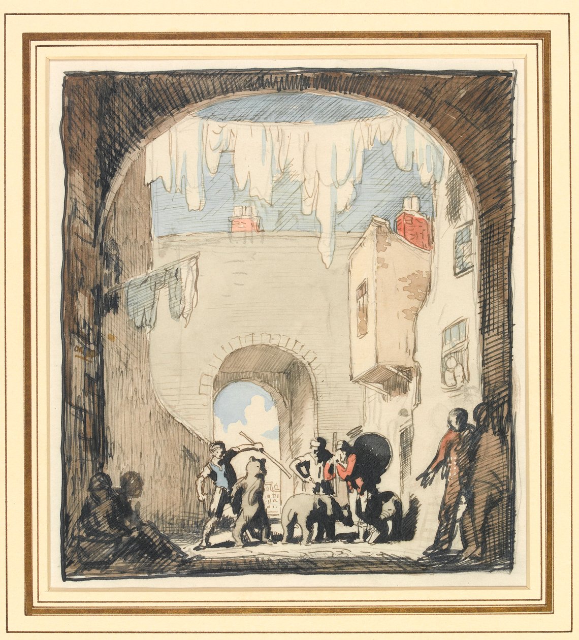 Een straattafereel door William Orpen