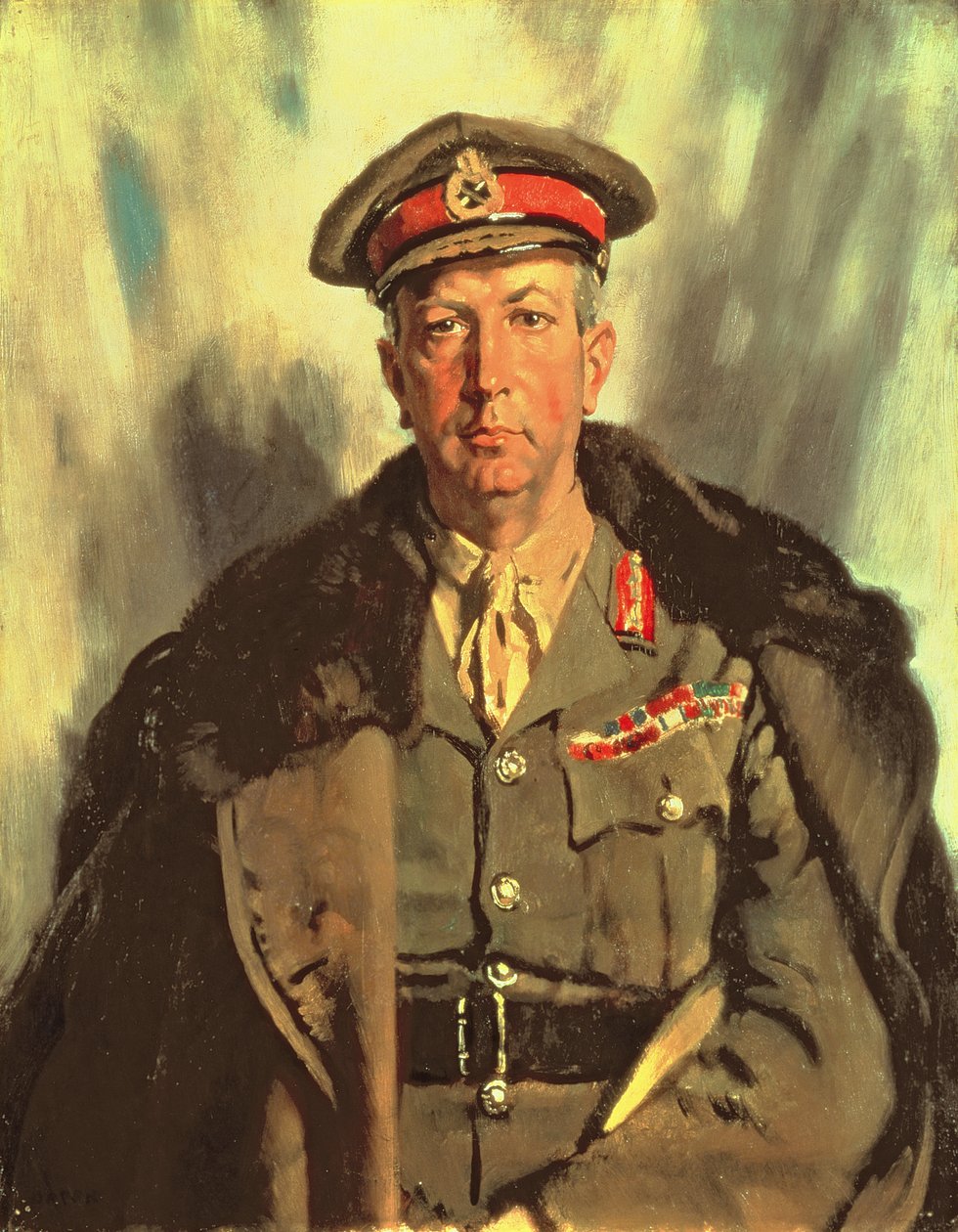 Luitenant-generaal Sir A.W. Currie (1875-1933) c.1918 door William Orpen