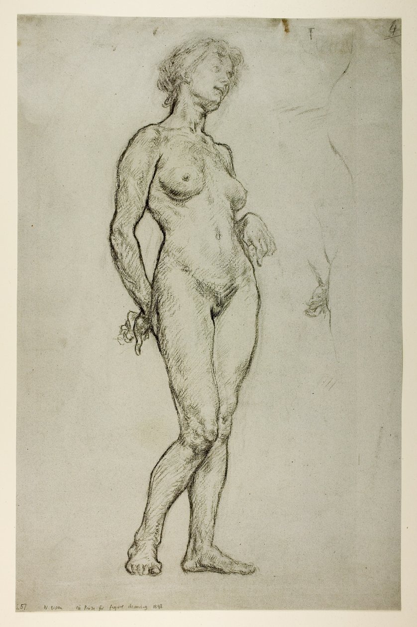 Studie van een vrouwelijke figuur, 1898 door William Orpen