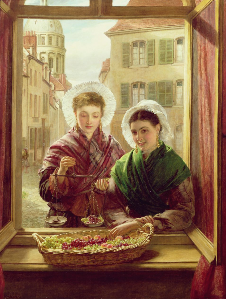 Bij mijn raam, Boulogne, 1872 door William Powell Frith