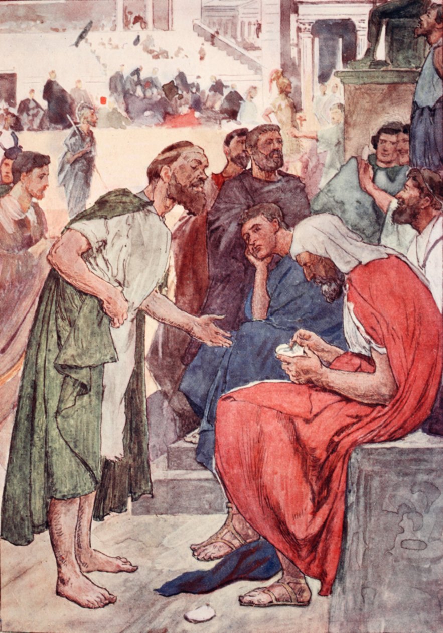 Aristides en de burger, illustratie uit 