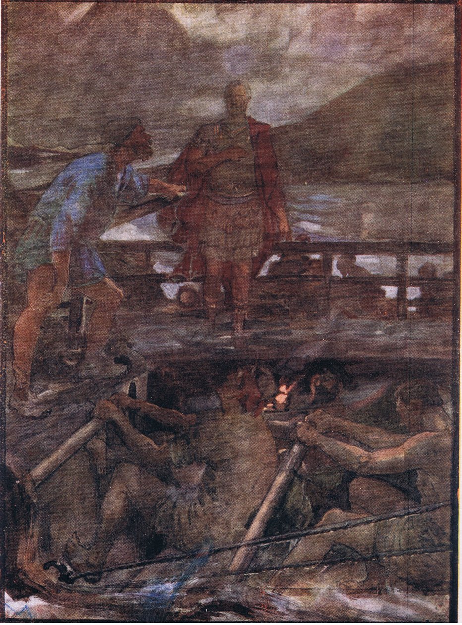 Caesar en de piloot, uit Plutarchus