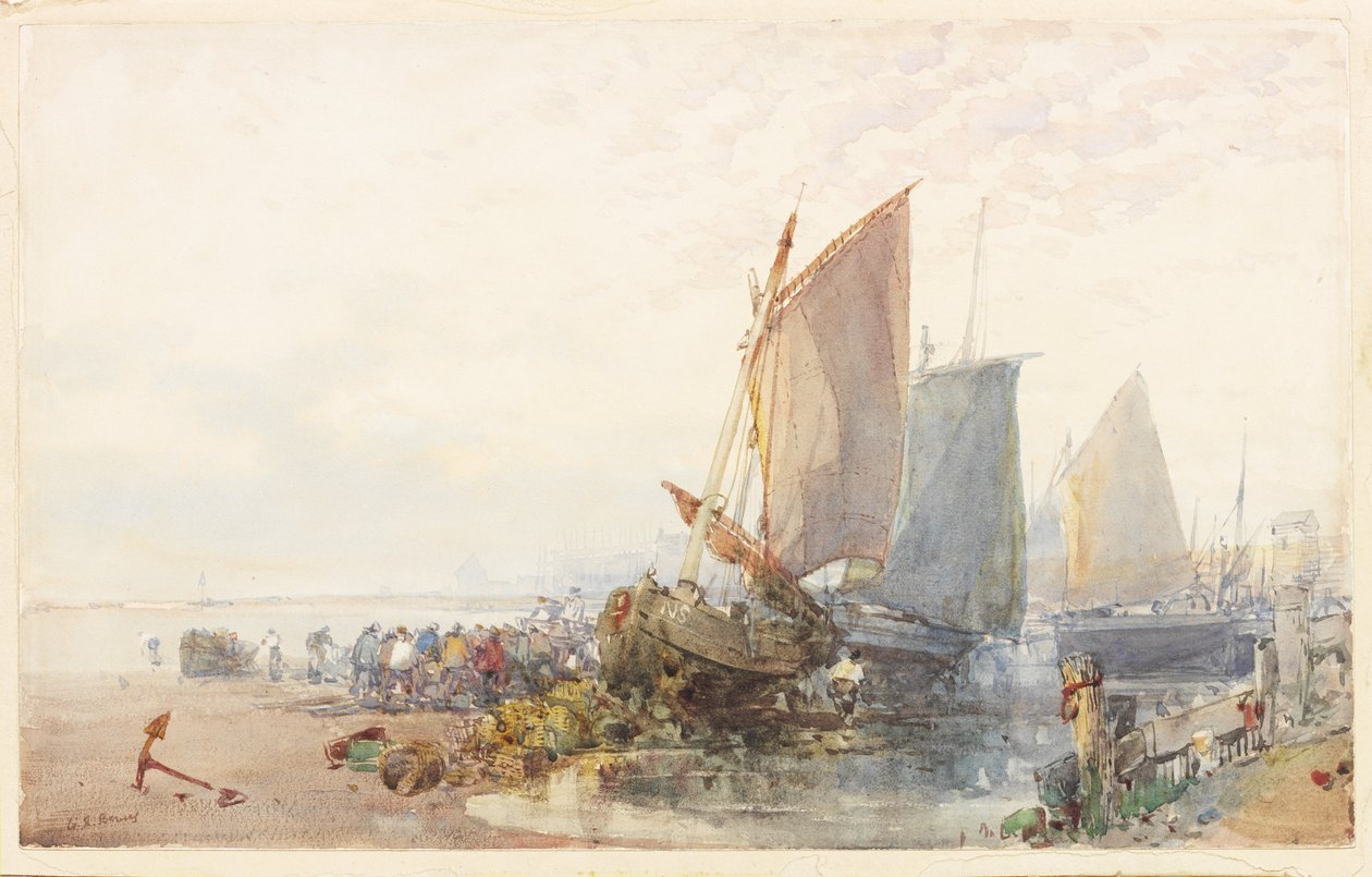 Vissersboten door William Roxby Beverly