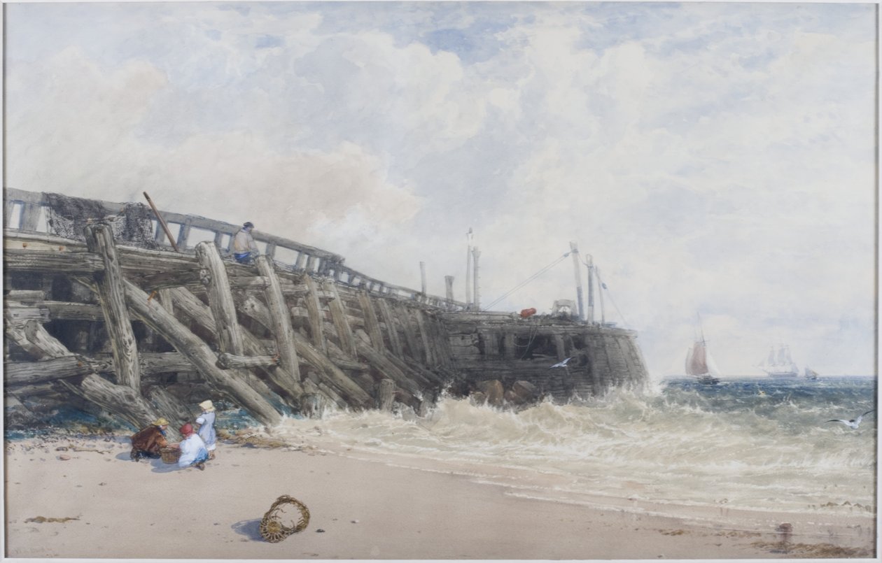 Newhaven Oude Pier door William Roxby Beverly